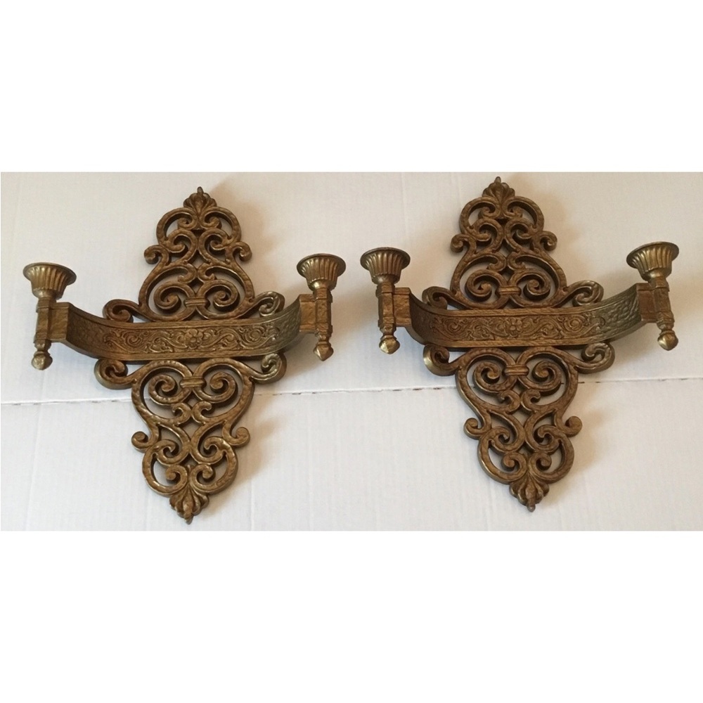 Antique-Style Gold Decorative Wall Hooks - Ornamental Metal Accent - Picture 2 of 12